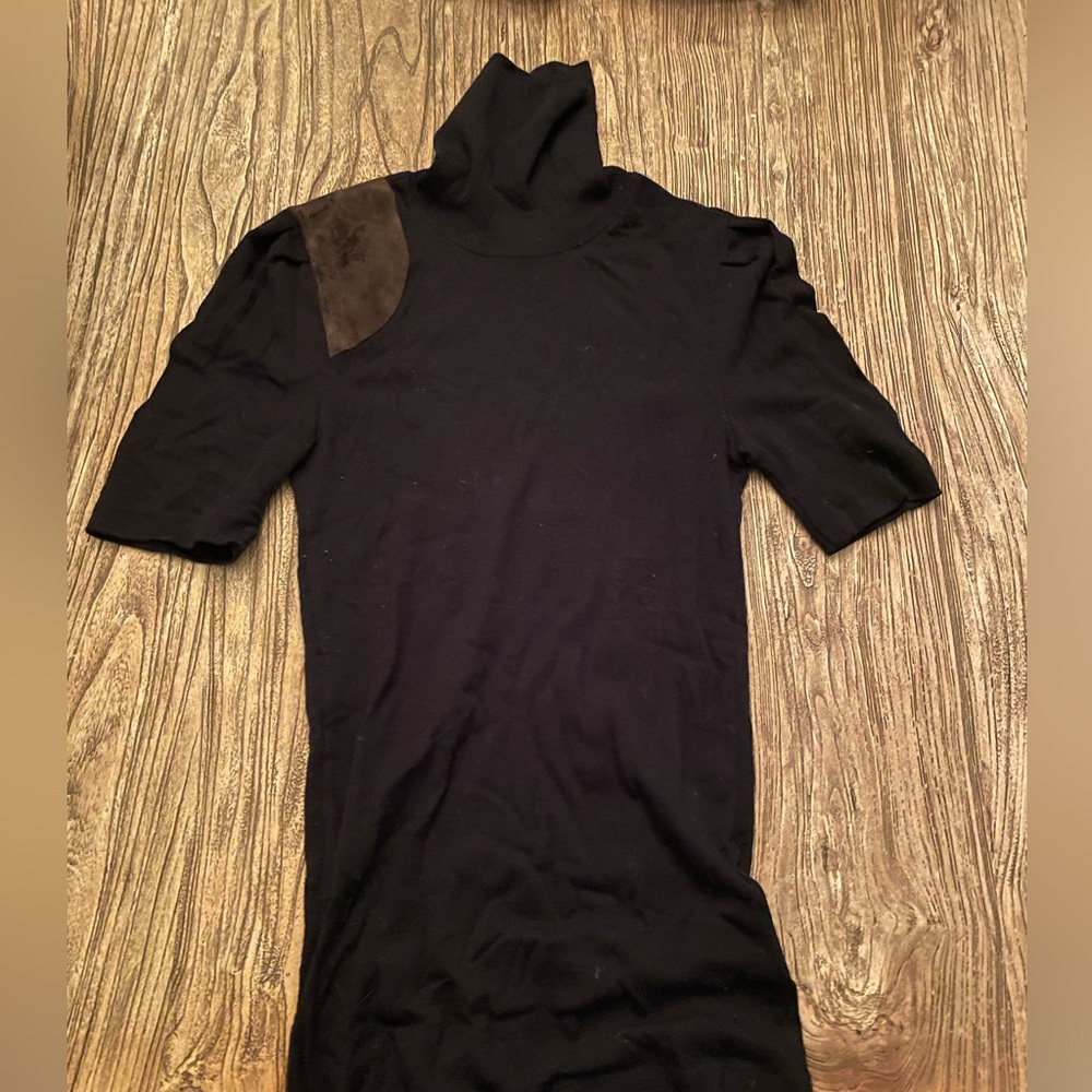 Ladies Ralph Lauren Turtle Neck with Suede Accent
